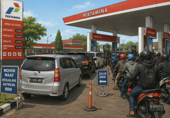Antrean BBM Mengular di Bangka Belitung, "Jangan Panic Buying" Dinilai Tak Menjawab Persoalan di Lapangan