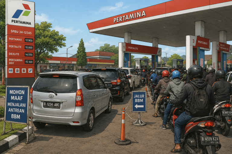 Antrean BBM Mengular di Bangka Belitung, "Jangan Panic Buying" Dinilai Tak Menjawab Persoalan di Lapangan